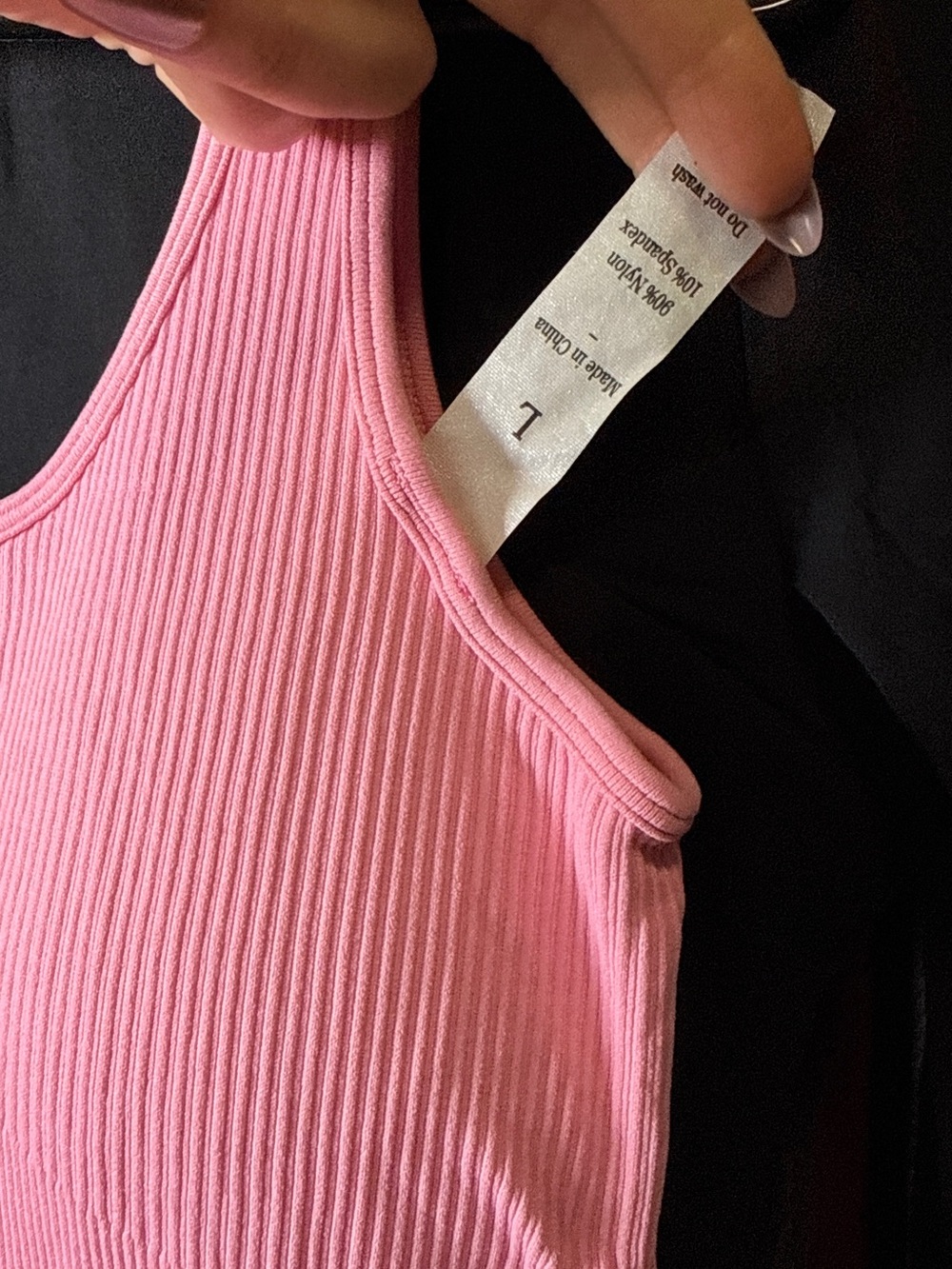 Pink Ribbed Tank Romper - Picture 2 of 4